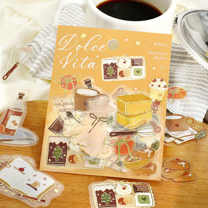 BGM 'Dolce Vita' Clear Deco Stickers - Sweet Recipes