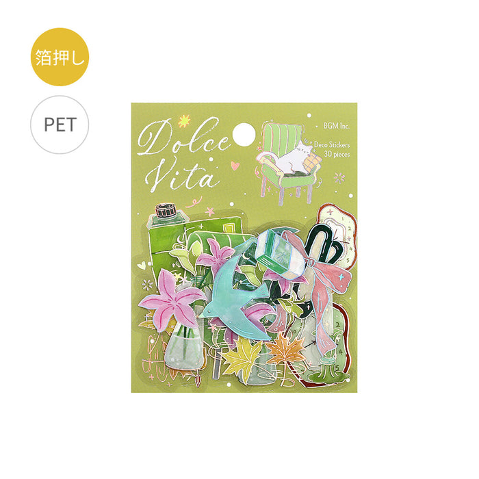 BGM 'Dolce Vita' Clear Deco Stickers - Letter of Happiness