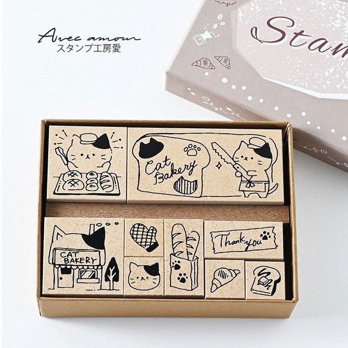 Stamp Set - Cat Bakery