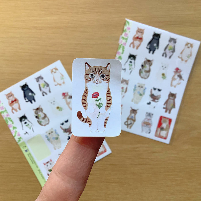 Sticker Sheet - Cats in a Picture Book #2