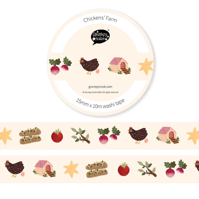 Chickens' Farm Washi Tape