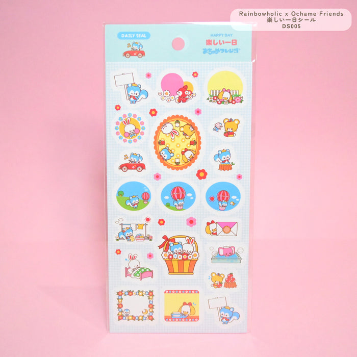 rainbowholic x Ochame Friends Daily Stickers - Happy Day