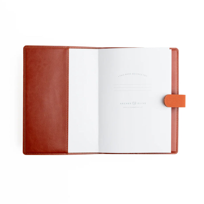 Everyday Deluxe A5 Refillable Journal - Keeper of Bees in Rust