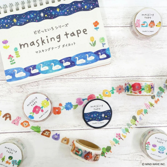 Mind Wave 'Vivid Colour' Series Die-Cut Washi Tape - Flower 1
