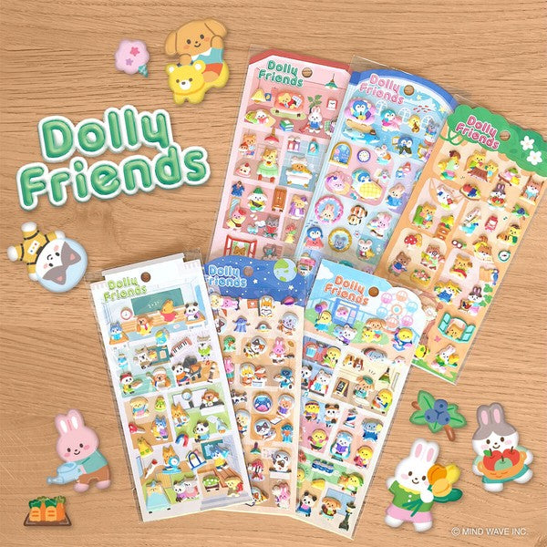 Mind Wave 'Dolly Friends' Series Puffy Stickers - School