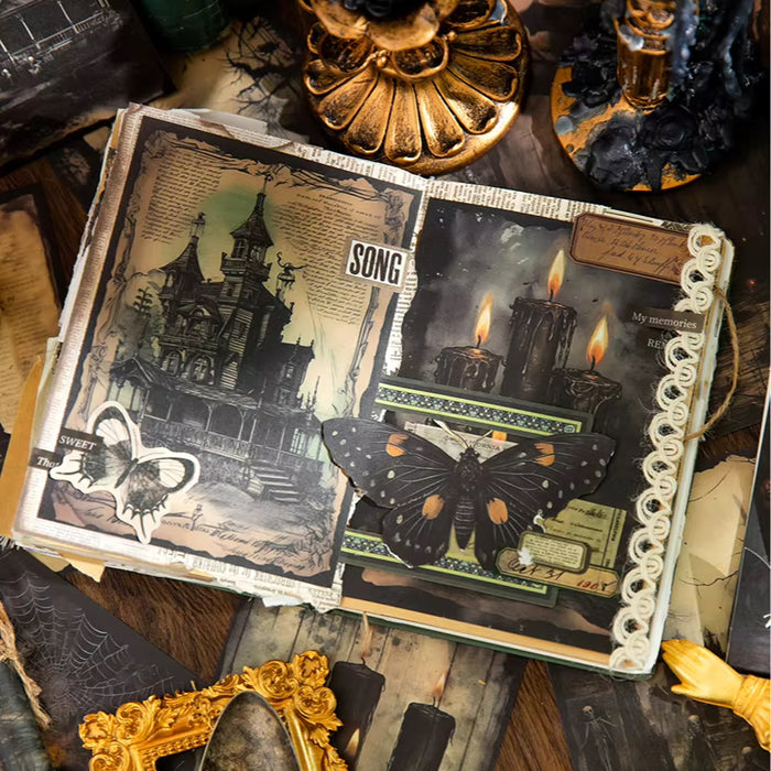 Dark Aesthetic Collage Paper Pack - Ravens