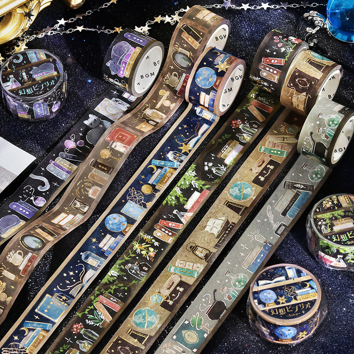 BGM 'Fantasy Bookshelf' Foil Washi Tape - Antique