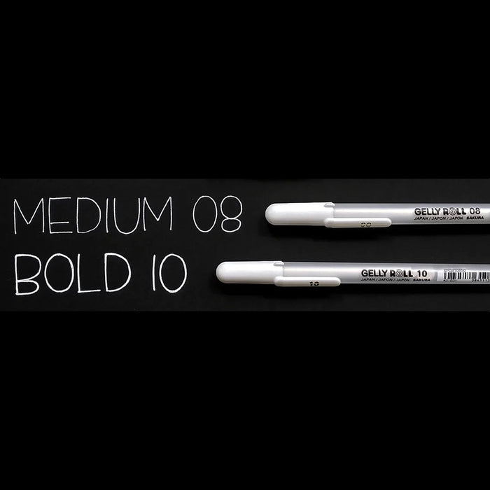 Sakura Gelly Roll White Gel Pens