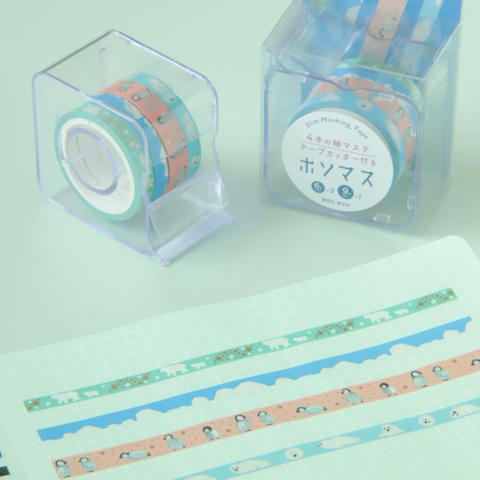 Washi Tape Set with Cutter - Ice Friends