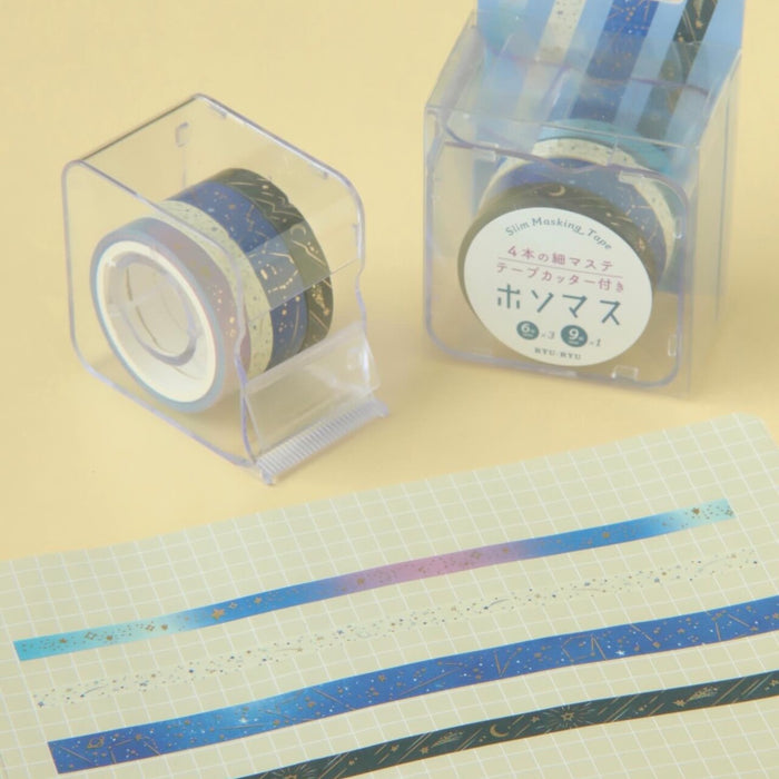 Washi Tape Set with Cutter - Starry Sky Walk