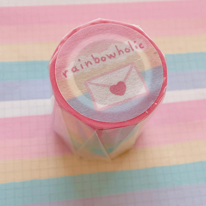 rainbowholic Wide Washi Tape - Pastel Rainbow