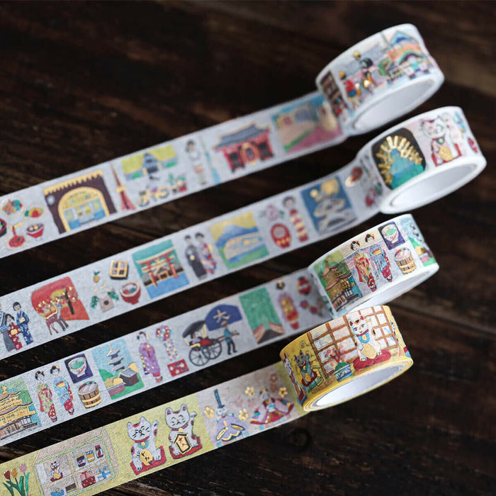 Ai Okino Foil-Stamped Washi Tape - Kyoto