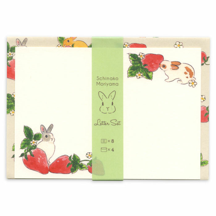Schinako Moriyama Letter Writing Set - Strawberry Pattern