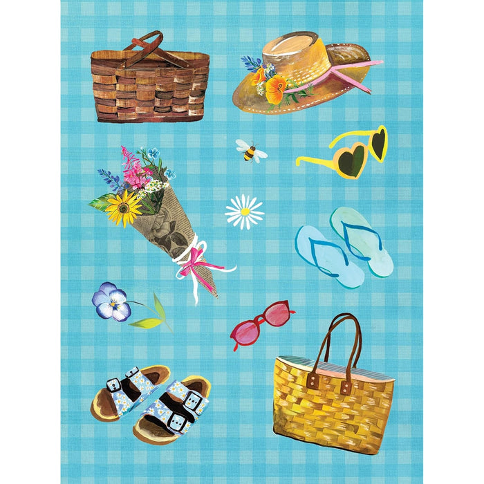 Wildflower Picnic Sticker Book - 100+ Stickers of Fresh Fruits, Flowers, and Gingham Galore!