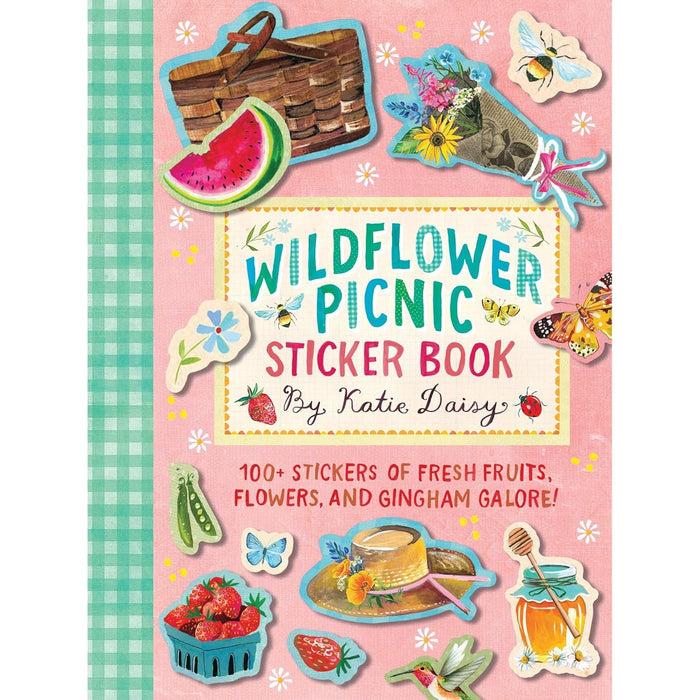 Wildflower Picnic Sticker Book - 100+ Stickers of Fresh Fruits, Flowers, and Gingham Galore!