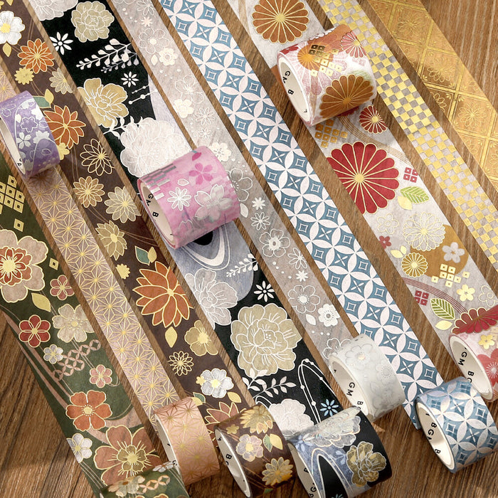 BGM 'Kimono' Washi Tape Set - Golden