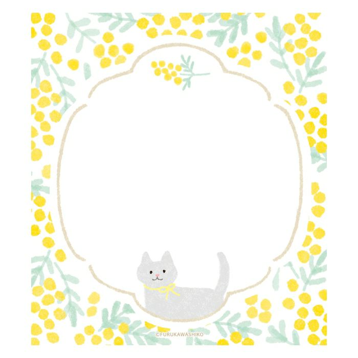 Memo Pad - Mimosa & Cat