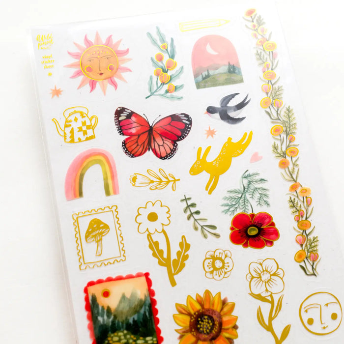 Vinyl Metallic Sticker Sheet — Late Summer