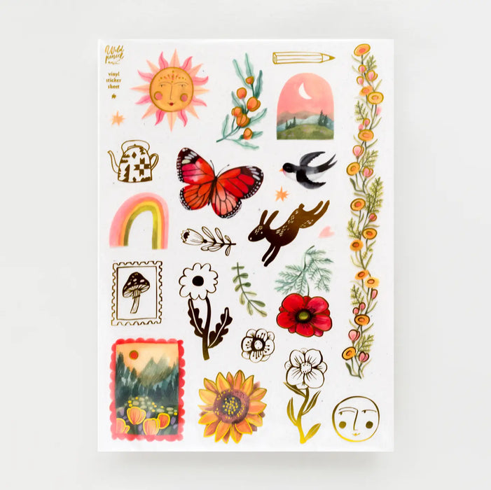 Vinyl Metallic Sticker Sheet — Late Summer