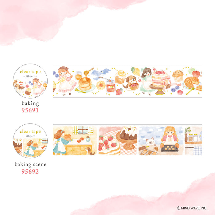 Mind Wave 'Lil Story' Foil-Stamped Clear Tape - Baking