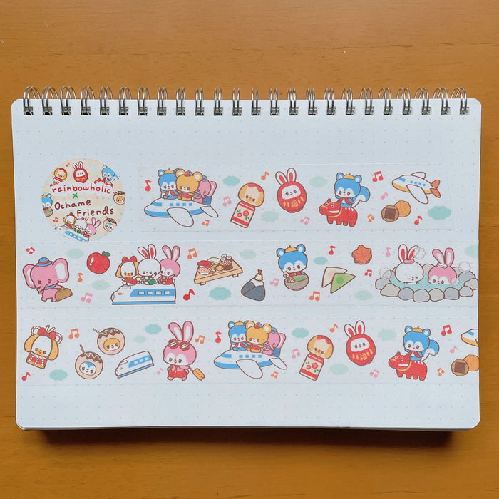 rainbowholic x Ochame Friends Washi Tape - Japan Travel