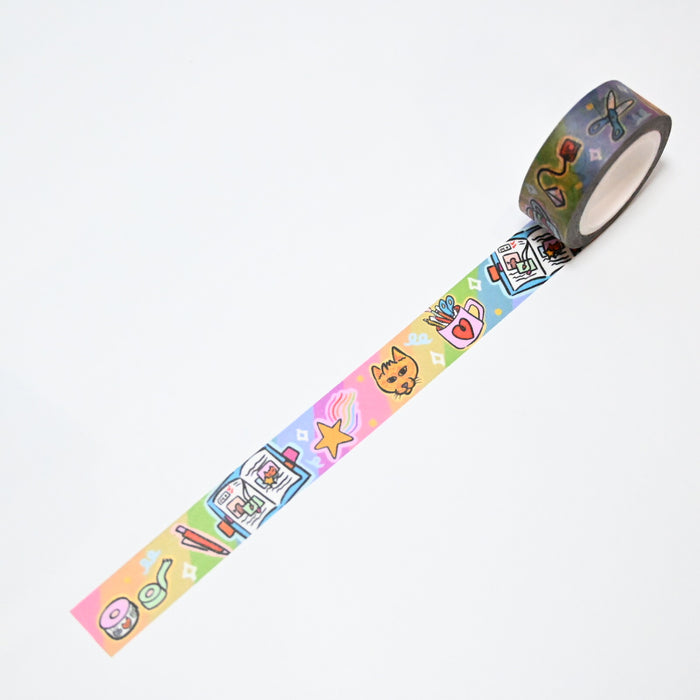 rainbowholic x Catyaty Studios Washi Tape - Journaling Time