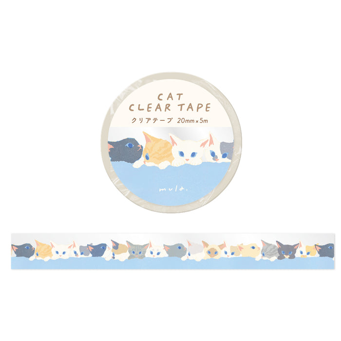 Mula Clear Tape 20mm - Kitten Blue