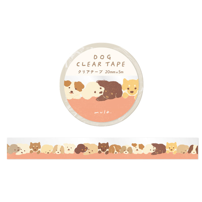 Mula Clear Tape 20mm - Puppy Pink