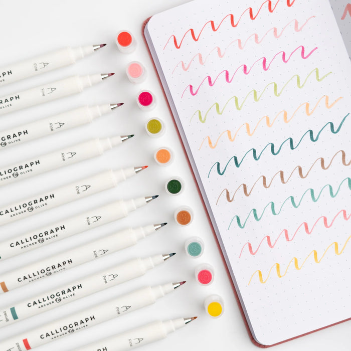 Calliograph Dual-Tipped Brush Pens Set of 10 - Meadow & Vine