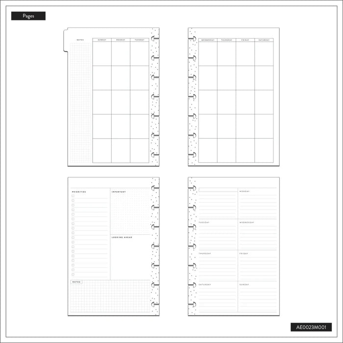 The Happy Planner MINI Undated Calendar Extension - Modern Charm