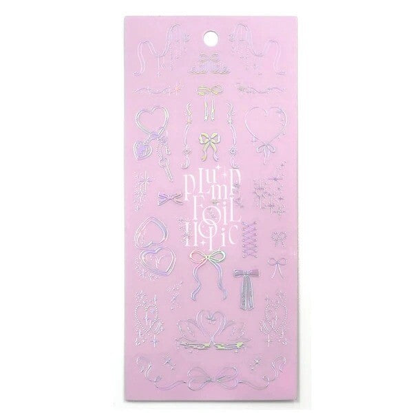 Clear Foiled Stickers - Tokimeki Ribbon