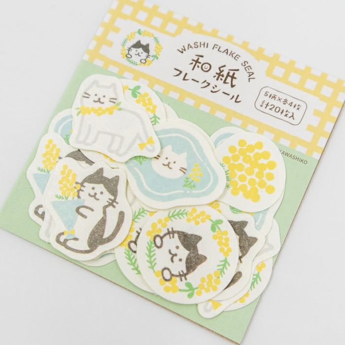 Paper Flake Stickers - Mimosa & Cats