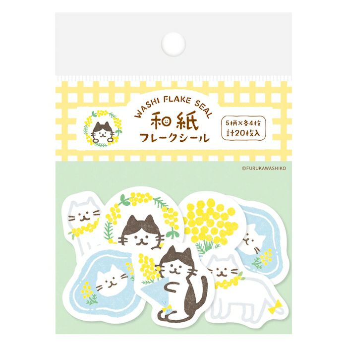 Paper Flake Stickers - Mimosa & Cats
