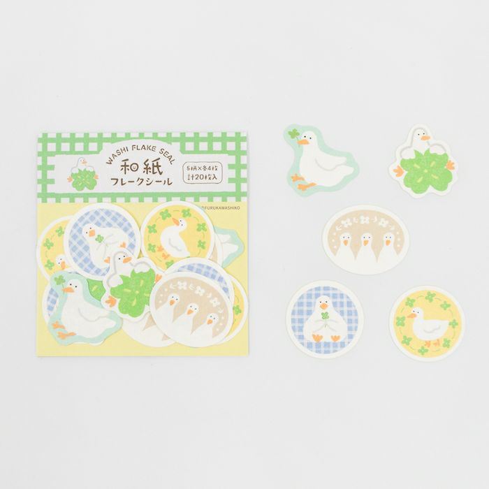 Paper Flake Stickers - Clover & Ducks