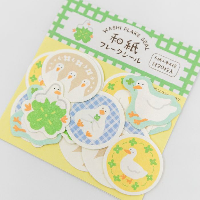 Paper Flake Stickers - Clover & Ducks