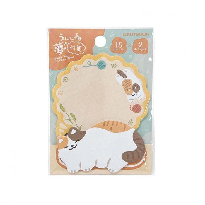 'Dreamy Nap' Sticky Note Set - Calico Cat