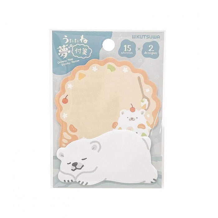 'Dreamy Nap' Sticky Note Set - Polar Bear