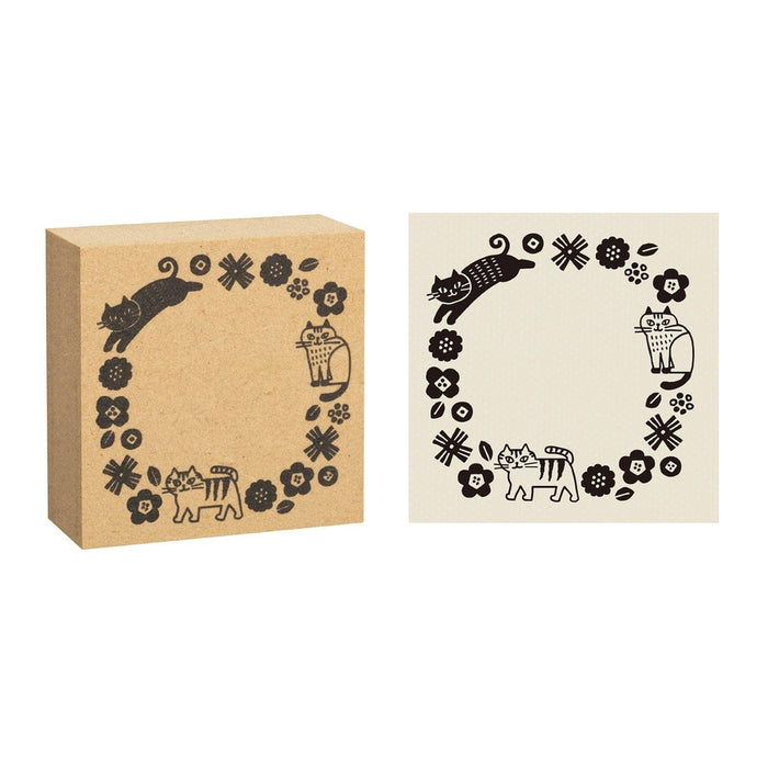 Wood Stamp - Cat Frame