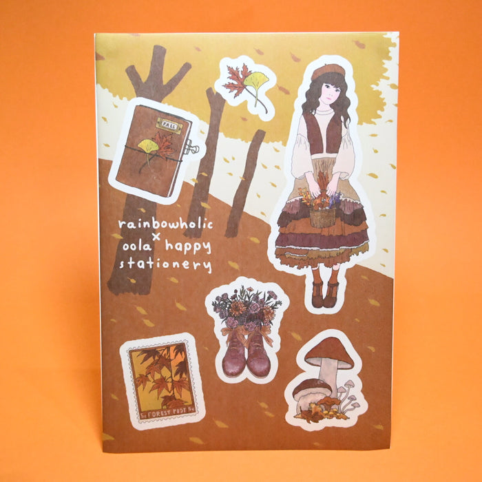 rainbowholic x Oola Happy Stationery A5 Washi Sticker Set - 2 Sheets - Autumn & Halloween