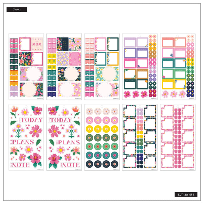 The Happy Planner CLASSIC Value Pack Stickers - Golden Garden - 30 Sheets