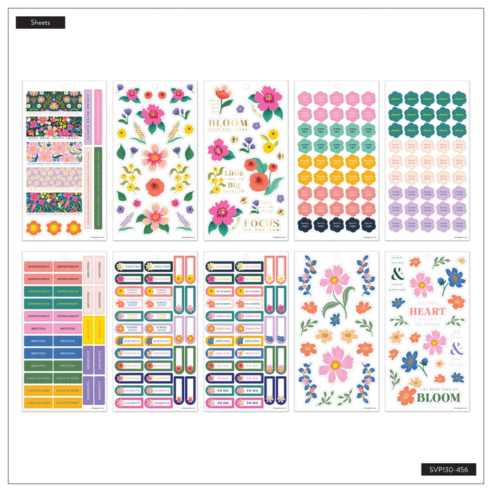The Happy Planner CLASSIC Value Pack Stickers - Golden Garden - 30 Sheets