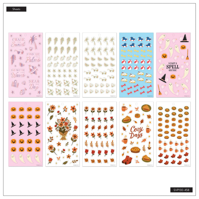 The Happy Planner Value Pack Stickers - A Festive Year Icons - 30 Sheets