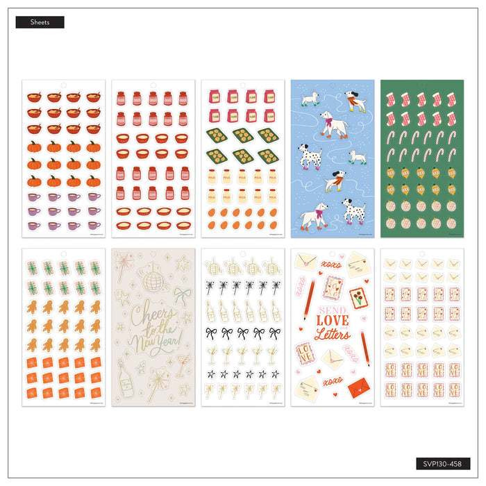 The Happy Planner Value Pack Stickers - A Festive Year Icons - 30 Sheets