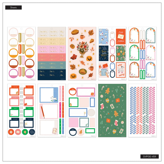 The Happy Planner CLASSIC Value Pack Stickers - A Festive Year - 30 Sheets