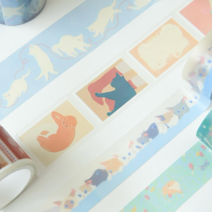 Mula Clear Tape 30mm - Cat Stamps