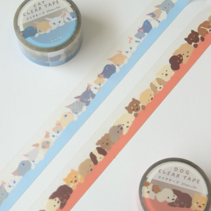 Mula Clear Tape 20mm - Kitten Blue