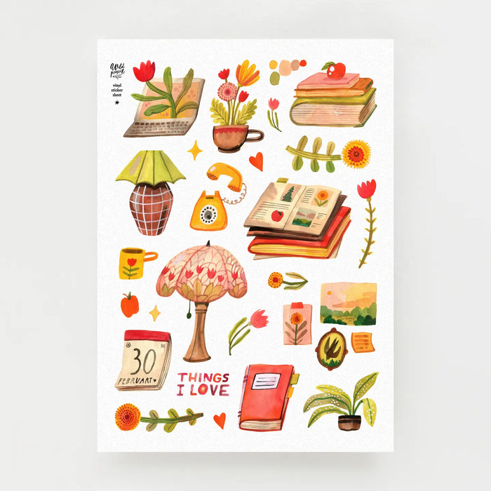 Washi Sticker Sheet — Things I Love