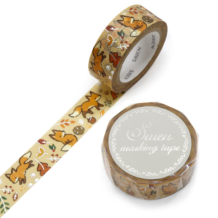 Japanese Masking Tape - Fox & Fallen Leaves