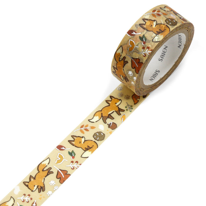 Japanese Masking Tape - Fox & Fallen Leaves