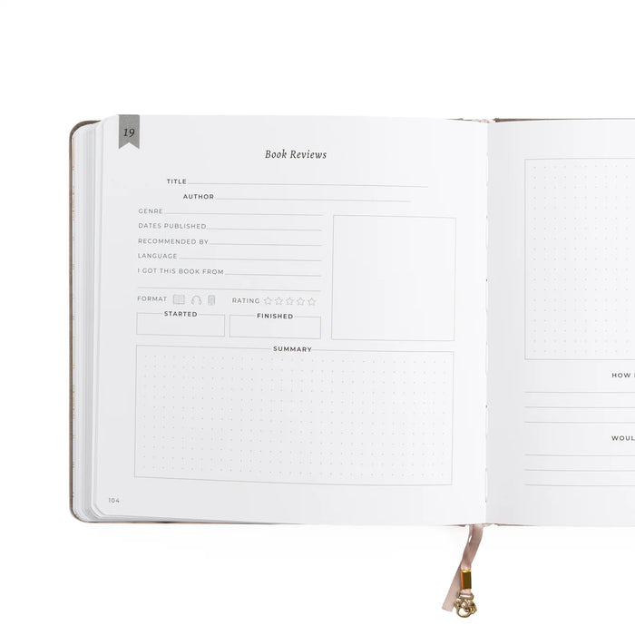 Vintage Library in Lilac Reading Journal